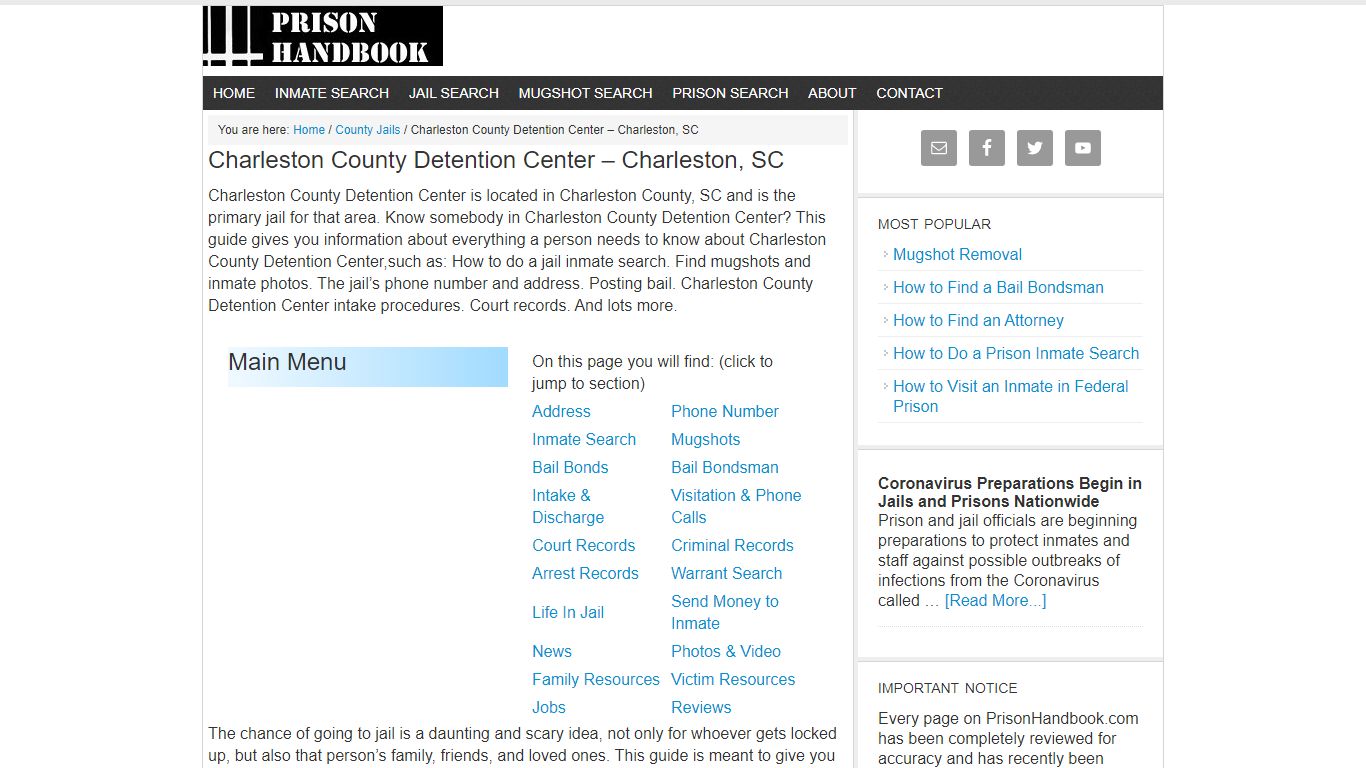 Charleston County Detention Center – Charleston, SC